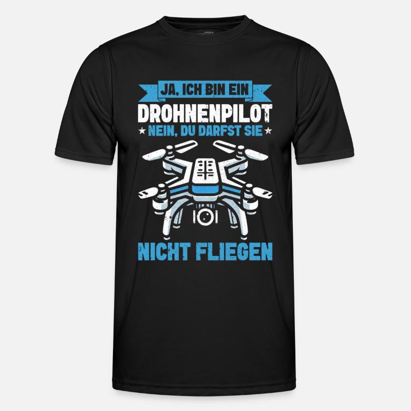 Drone Pilot Quadcopter Flying Quadcopter - Men's Functional T-Shirt - black