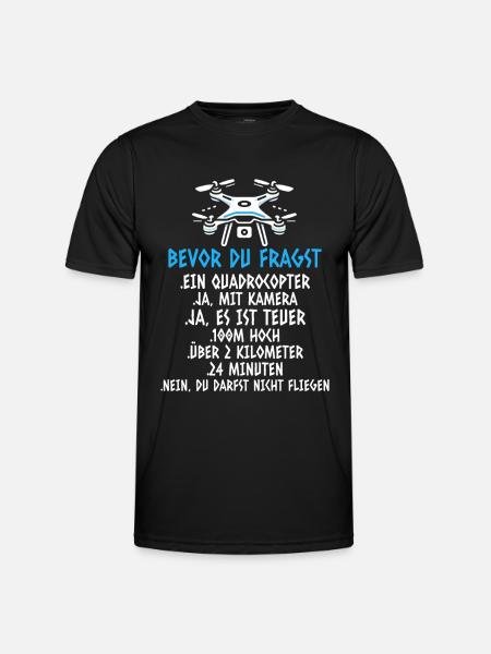 Drone Pilot Quadcopter Flying Quadcopter - Men's Functional T-Shirt - black