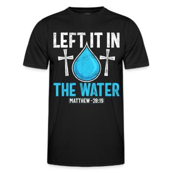 Baptism Baptized Christian Jesus God - Bible - Men's Functional T-Shirt - black - Front - AI Model Male 178 dark (178cm)