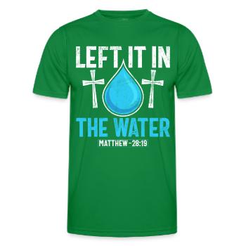 Baptism Baptized Christian Jesus God - Bible - Men's Functional T-Shirt - kelly green - Front - AI Model Male 178 dark (178cm)