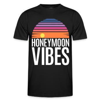 Flitterwochen Ehemann Ehefrau Paare Urlaubs - Männer Funktions-T-Shirt - Schwarz - Vorne - AI Model Male 178 dark (178cm)