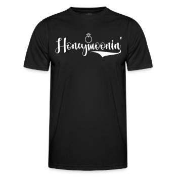 Flitterwochen Ehemann Ehefrau Paare Urlaubs - Männer Funktions-T-Shirt - Schwarz - Vorne - AI Model Male 178 dark (178cm)