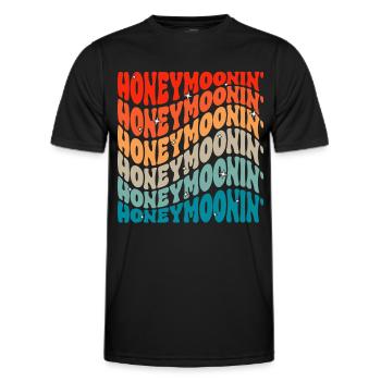 Flitterwochen Ehemann Ehefrau Paare Urlaubs - Männer Funktions-T-Shirt - Schwarz - Vorne - AI Model Male 178 dark (178cm)