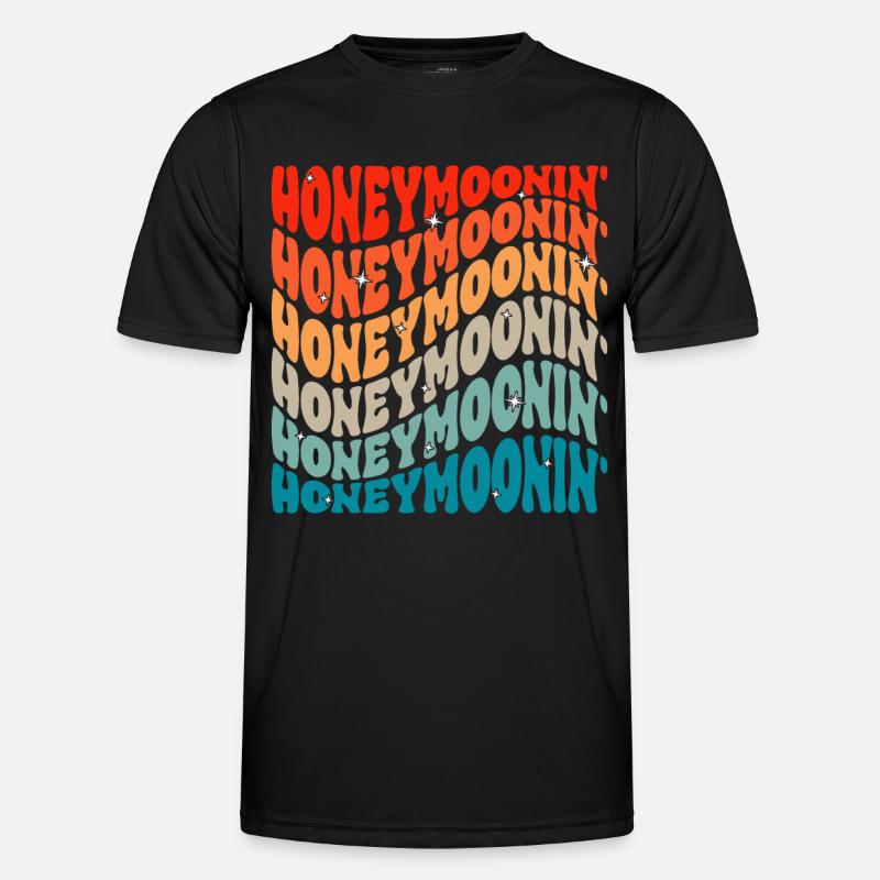 Flitterwochen Ehemann Ehefrau Paare Urlaubs Männer Funktions-T-Shirt