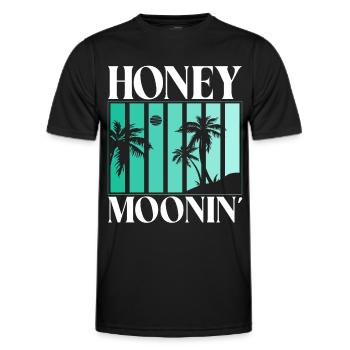 Flitterwochen Ehemann Ehefrau Paare Urlaubs - Männer Funktions-T-Shirt - Schwarz - Vorne - AI Model Male 178 dark (178cm)