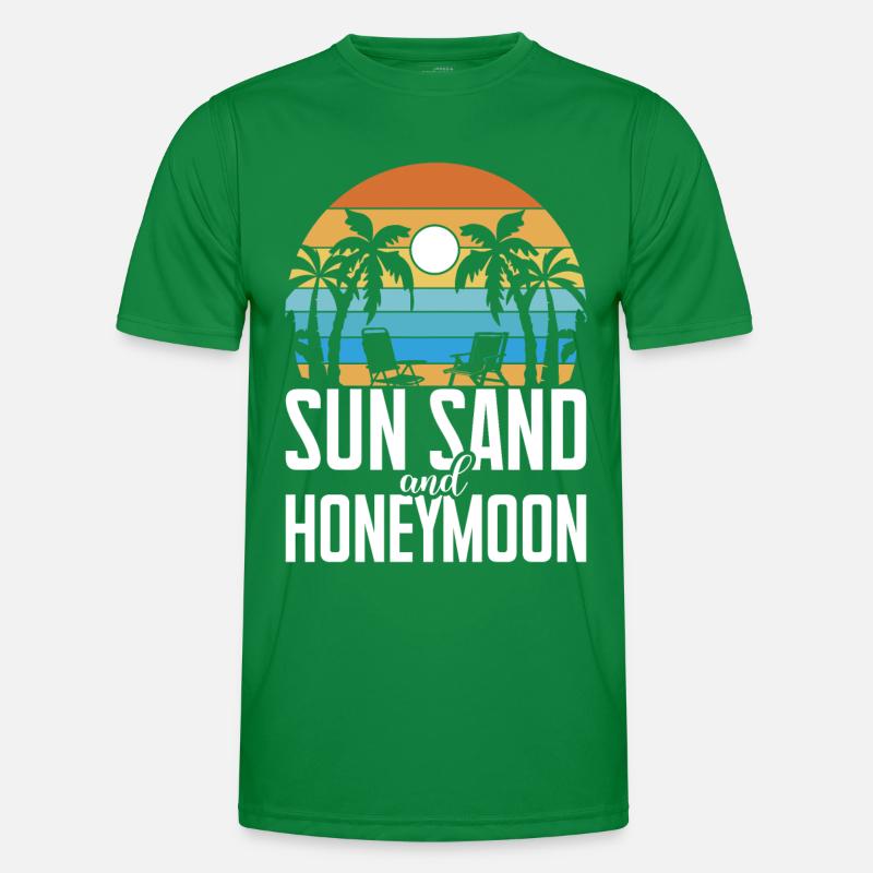 Flitterwochen Ehemann Ehefrau Paare Urlaubs Männer Funktions-T-Shirt