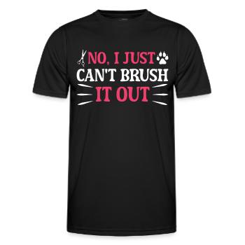 Hundegruamwelpen Haustier -Pflege -Job Salon - Männer Funktions-T-Shirt - Schwarz - Vorne - AI Model Male 178 dark (178cm)