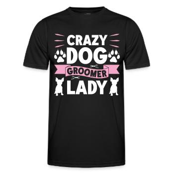 Hundegruamwelpen Haustier -Pflege -Job Salon - Männer Funktions-T-Shirt - Schwarz - Vorne - AI Model Male 178 dark (178cm)