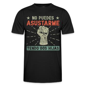 Spanischer Vater Zweisprachiger Latino Vatertag - Männer Funktions-T-Shirt - Schwarz - Vorne - AI Model Male 178 dark (178cm)