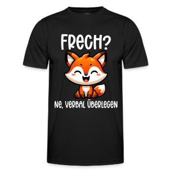 Vilain Ne Renard Sarcasme Drôle Verbal Supérieur - T-shirt sport Homme - noir - Devant - AI Model Male 178 dark (178cm)