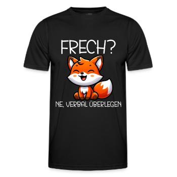 Vilain Ne Renard Sarcasme Drôle Verbal Supérieur - T-shirt sport Homme - noir - Devant - AI Model Male 178 dark (178cm)
