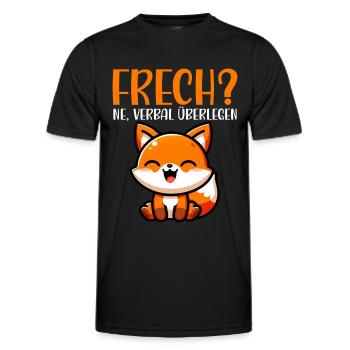 Vilain Ne Renard Sarcasme Drôle Verbal Supérieur - T-shirt sport Homme - noir - Devant - AI Model Male 178 dark (178cm)