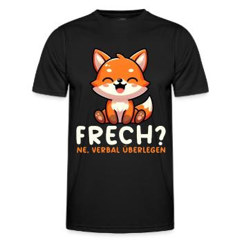 Vilain Ne Renard Sarcasme Drôle Verbal Supérieur - T-shirt sport Homme - noir - Devant - AI Model Male 178 dark (178cm)