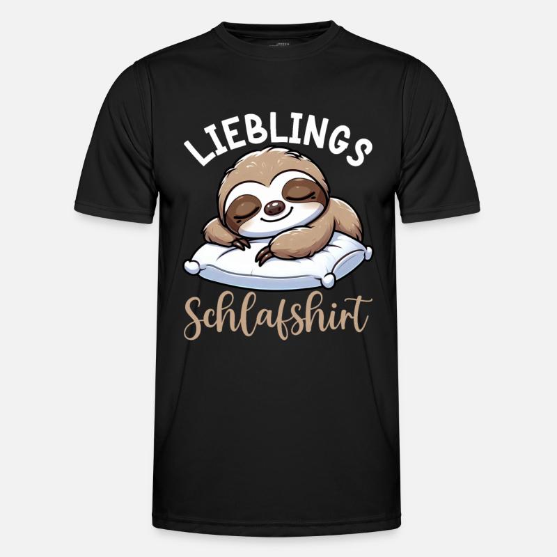 Official Sleep Shirt Sloth Late Riser Men's Functional T-Shirt