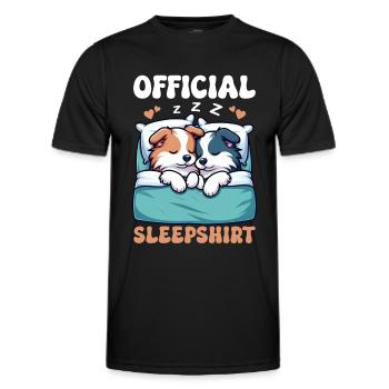Official Sleeper Collie Lover Sleeps - Men's Functional T-Shirt - black - Front - AI Model Male 178 dark (178cm)