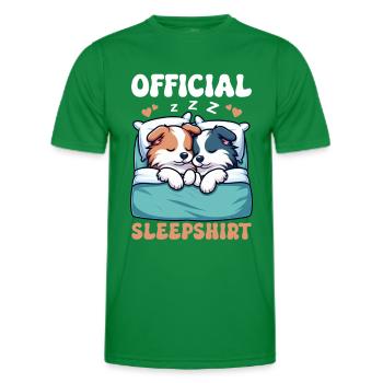 Official Sleeper Collie Lover Sleeps - Men's Functional T-Shirt - kelly green - Front - AI Model Male 178 dark (178cm)