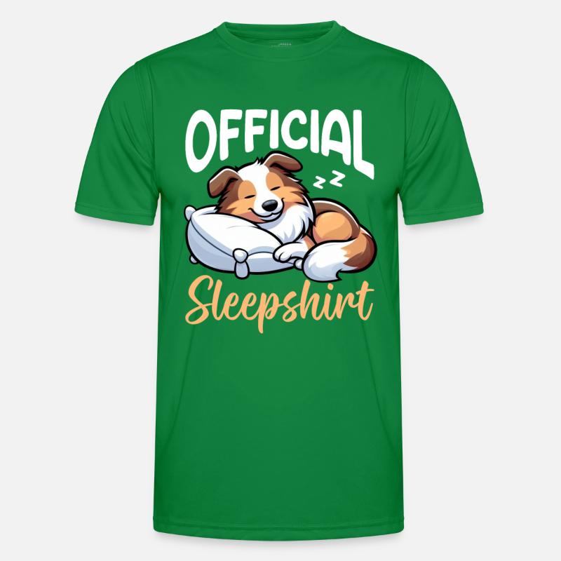 Official Sleeper Collie Lover Sleeps Men's Functional T-Shirt