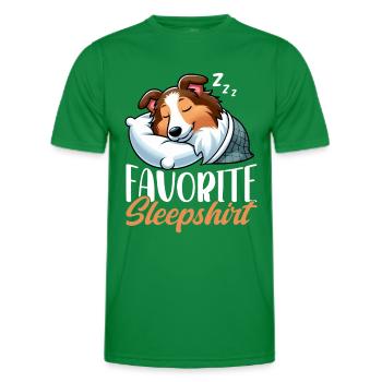 Official Sleeper Collie Lover Sleeps - Men's Functional T-Shirt - kelly green - Front - AI Model Male 178 dark (178cm)