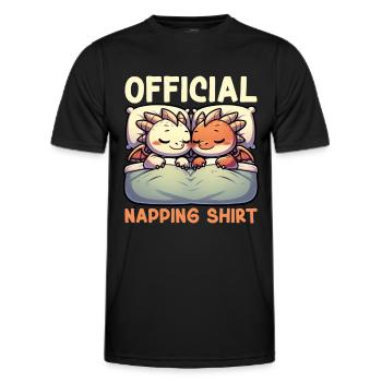 Official Sleeper Dragon Sweet Lazy - Men's Functional T-Shirt - black - Front - AI Model Male 178 dark (178cm)