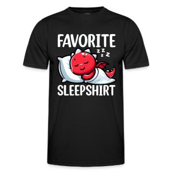 Official Sleeper Dragon Sweet Lazy - Men's Functional T-Shirt - black - Front - AI Model Male 178 dark (178cm)