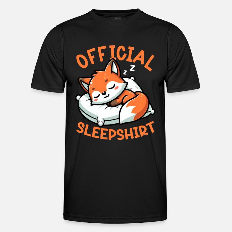 Official Sleeper Fox Cute Funny Lazy Men's Functional T-Shirt