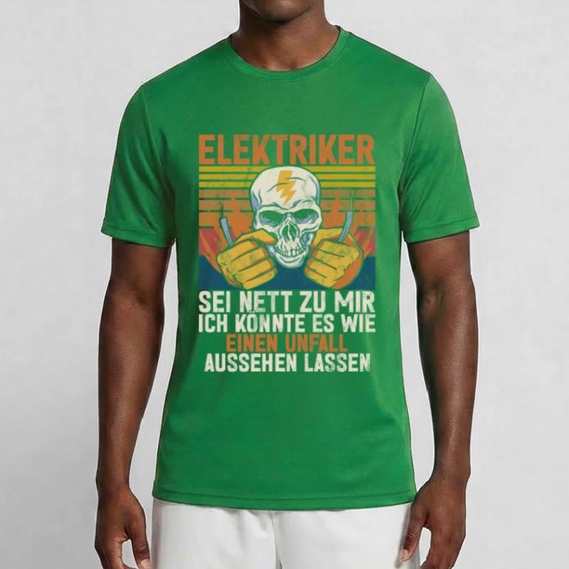 Electronics Technician Electrics Profession Volt Electrical Engineering Men's Functional T-Shirt
