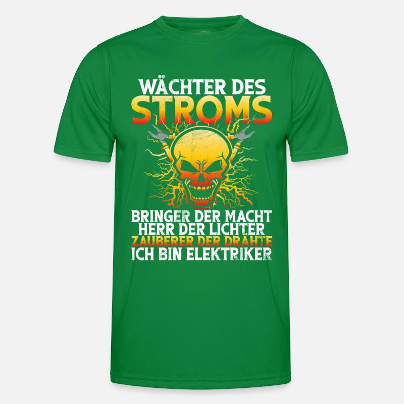Electronics Technician Electrics Profession Volt Electrical Engineering Men's Functional T-Shirt