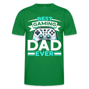Gamer Papa Vater Gaming Liebhaber Videospieler PC - Männer Funktions-T-Shirt - Kelly Green - Vorne - AI Model Male 178 dark (178cm)