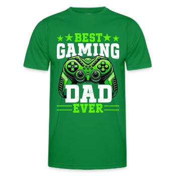 Gamer Papa Vater Gaming Liebhaber Videospieler PC - Männer Funktions-T-Shirt - Kelly Green - Vorne - AI Model Male 178 dark (178cm)
