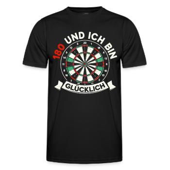 Fléchettes Jeu de fléchettes Jeu de fléchettes Jeu de fléchettes - T-shirt sport Homme - noir - Devant - AI Model Male 178 dark (178cm)