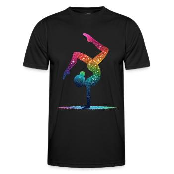 Gymnastik Gymnast Akrobatik Gymnastin - Männer Funktions-T-Shirt - Schwarz - Vorne - AI Model Male 178 dark (178cm)