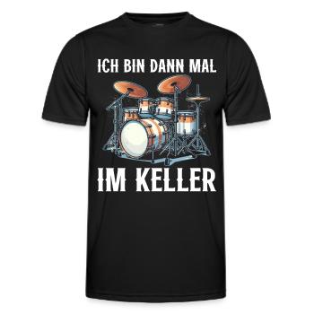 Batteur Batteur Percussion Musiciens - T-shirt sport Homme - noir - Devant - AI Model Male 178 dark (178cm)