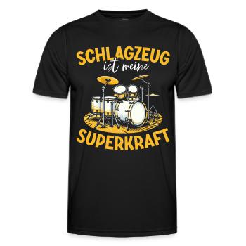 Batteur Batteur Percussion Musiciens - T-shirt sport Homme - noir - Devant - AI Model Male 178 dark (178cm)