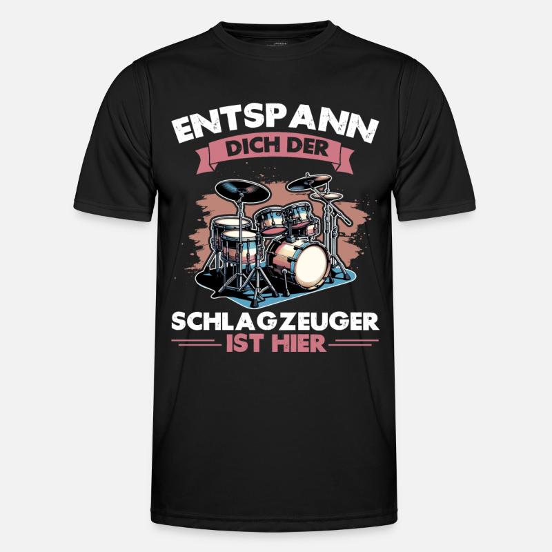 Drummer Drummer Percussion Musicians - Men's Functional T-Shirt - black