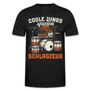 Batteur Batteur Percussion Musiciens - T-shirt sport Homme - noir - Devant - AI Model Male 178 dark (178cm)