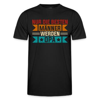 Grandpa, Grandpa, Grandpa, Grandpapa - Men's Functional T-Shirt - black - Front - AI Model Male 178 dark (178cm)