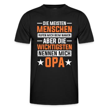 Grandpa, Grandpa, Grandpa, Grandpapa - Men's Functional T-Shirt - black - Front - AI Model Male 178 dark (178cm)