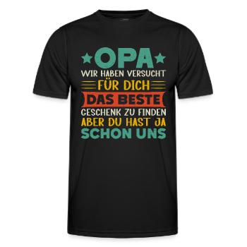 Grandpa, Grandpa, Grandpa, Grandpapa - Men's Functional T-Shirt - black - Front - AI Model Male 178 dark (178cm)