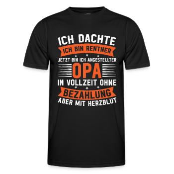 Grandpa, Grandpa, Grandpa, Grandpapa - Men's Functional T-Shirt - black - Front - AI Model Male 178 dark (178cm)