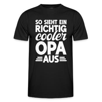 Grandpa, Grandpa, Grandpa, Grandpapa - Men's Functional T-Shirt - black - Front - AI Model Male 178 dark (178cm)