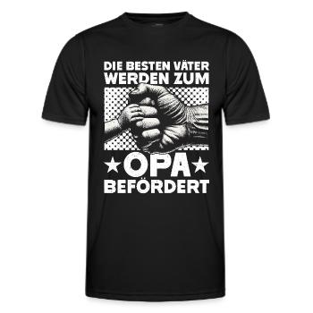 Grandpa, Grandpa, Grandpa, Grandpapa - Men's Functional T-Shirt - black - Front - AI Model Male 178 dark (178cm)