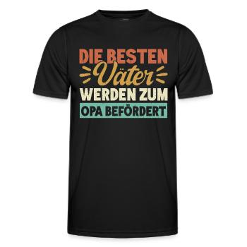 Grandpa, Grandpa, Grandpa, Grandpapa - Men's Functional T-Shirt - black - Front - AI Model Male 178 dark (178cm)
