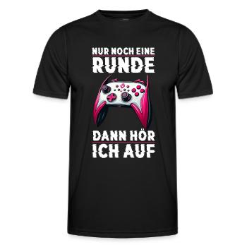 Nur Noch Eine Runde Dann Hör Ich Auf Konsolen - Männer Funktions-T-Shirt - Schwarz - Vorne - AI Model Male 178 dark (178cm)