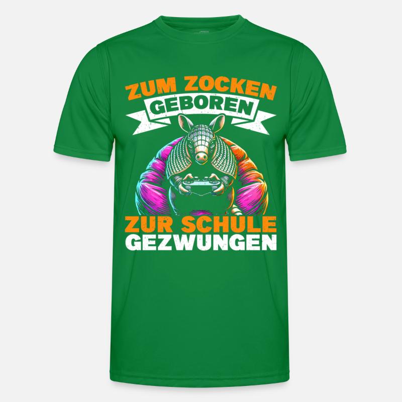 Né pour jouer Forcé d’aller à l’école Armadillo T-shirt sport Homme