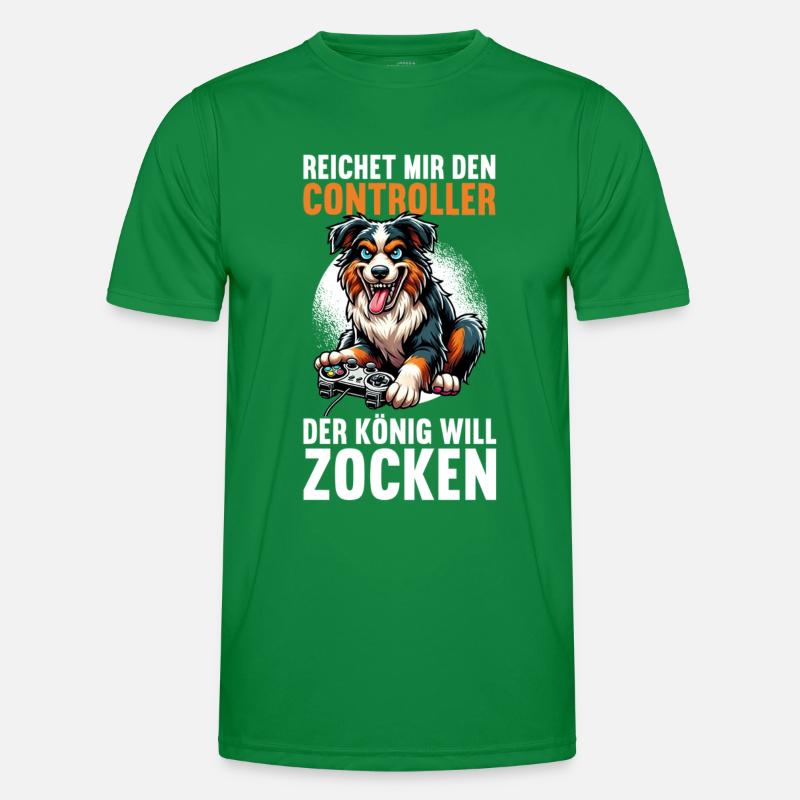 Reichet Mir Den Controller Der König Will Zocken Männer Funktions-T-Shirt