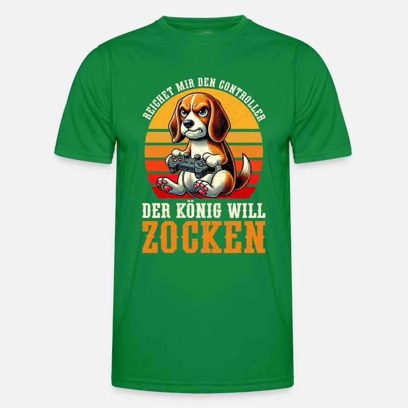 Reichet Mir Den Controller Der König Will Zocken Männer Funktions-T-Shirt