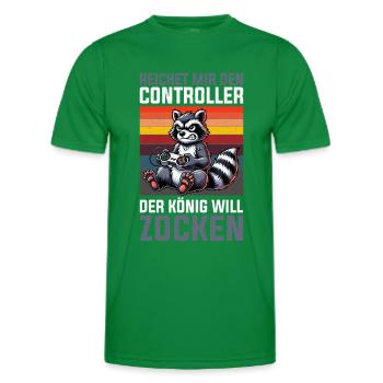 Il me tend la manette que le roi veut jouer - T-shirt sport Homme - vert - Devant - AI Model Male 178 dark (178cm)