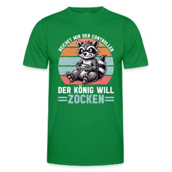 Il me tend la manette que le roi veut jouer - T-shirt sport Homme - vert - Devant - AI Model Male 178 dark (178cm)