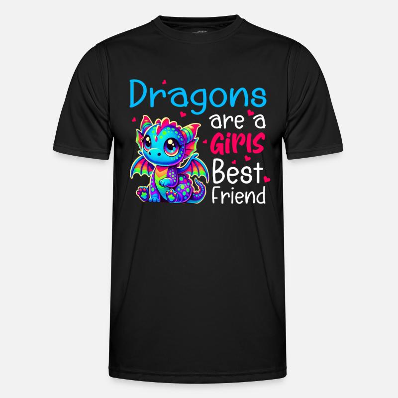 Dragon Creatures Medieval Dragon - Men's Functional T-Shirt - black