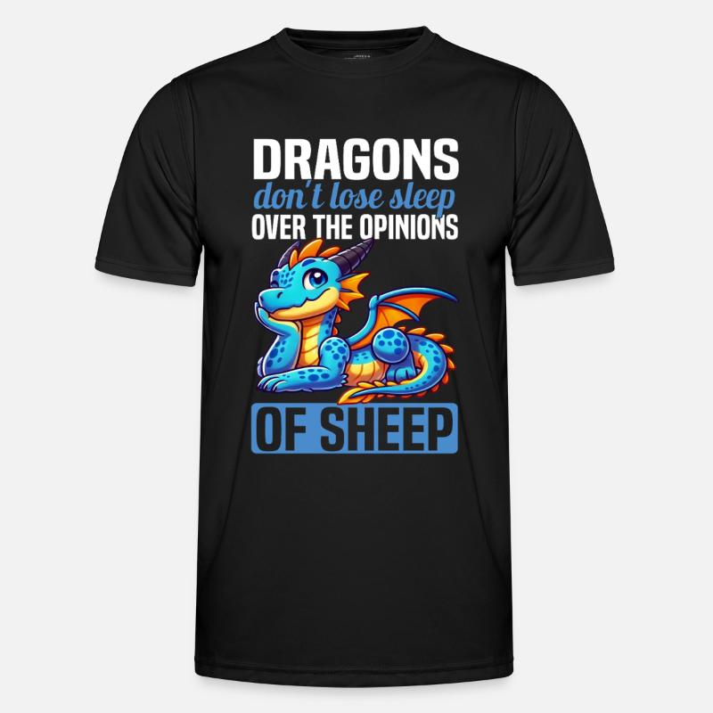 Dragon Creatures Medieval Dragon - Men's Functional T-Shirt - black